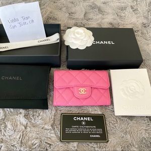 ‼️SOLD‼️ Pink Chanel Flap Cardholder